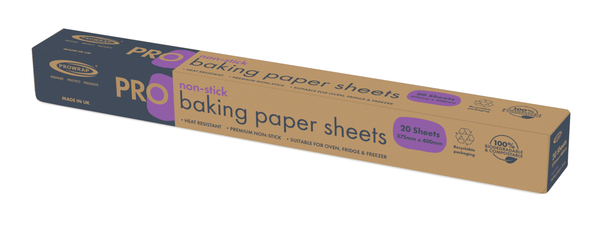 ZLS375400PRO - PROWRAP 375MM X 400MM BAKING PAPER SHEETS