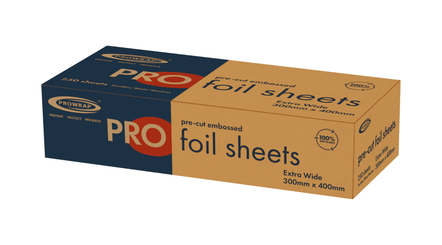 PROWRAP 300MM X 400MM Feuilles extra large d'aluminium Premium pré-découpées